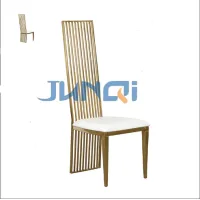 round back chair luxury hotel event metal stainless steel gold wedding party chair dining chair