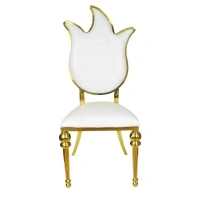 gold dining hotel golden round glass table stackable stainless banquet wedding chair reception