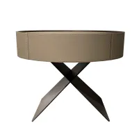Italienischer minimalistischer Nachttisch Sattel Leder Schlafzimmer vielseitiger Nachttisch