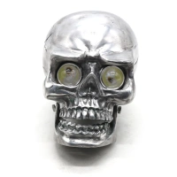 High Quality Wholesale Silver Skull Front Head Light Headlight Lamp For Honda For Harley Touring Road King