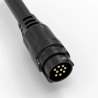 SW19 Self-locking Series Plastic Wrap Gold Plated 9 Pin Industrial Male Connectors