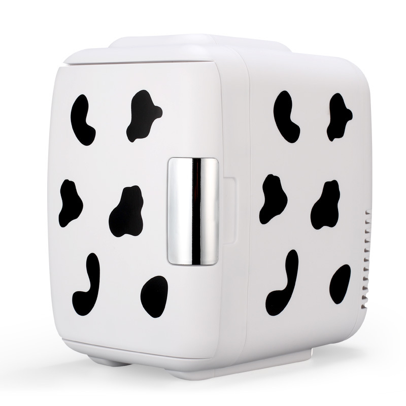 mini cow print fridge