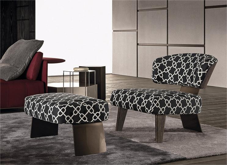 Italian style light luxury single sofa chair modern simple small household household living room backrest leisure sofa chair