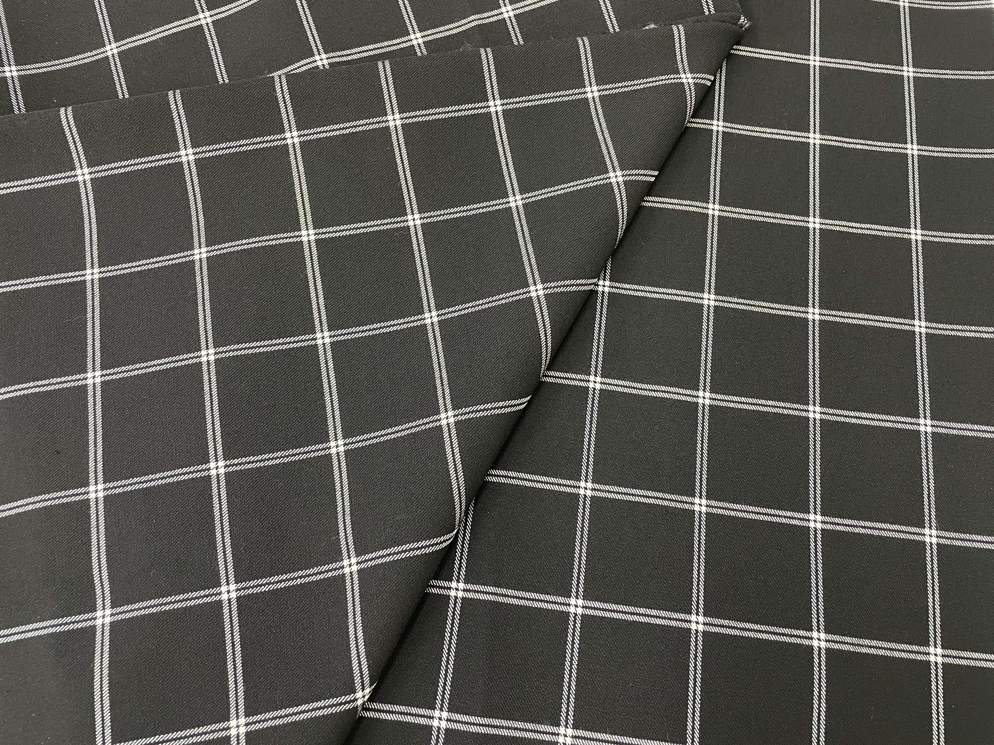 Rayon Nylon Yarn Dyed Checks Fabric for Pants and Short Skirt