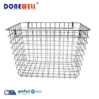 Stainless steel primary color fashion metal stainless steel cupboard storage basket