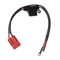 Customized cable 8 gauge AWG wire harness plug connector 50A 175A with ring for automotive / boat / truck