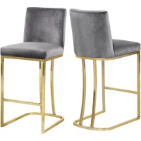 Hot sale Luxury Bar Stool Emery curved back armless Leather Counter and bar Stool Factory Supply Restaurant Modern Design