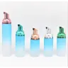 High-end custom plating various colors foam pump gold, silver, blue and green color gradient spray PET foam bottle