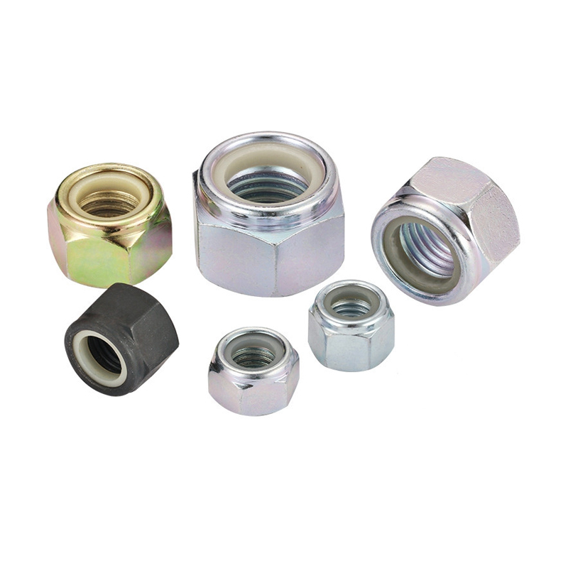 ISO7040 Unique Zinc Plated Flanged Steel Hex Nylon Locknut