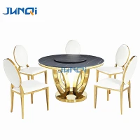 Golden table chair and hotel steel chair cushion party tables and chairs
