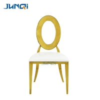Stainless steel chair wedding table stacking gold chair wholesale steel