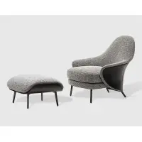 Italienischer heller Luxus, moderner, minimalistischer Wohnzimmer, Rückenlehne, Stoffsessel