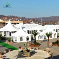 Modern PVC Fabric Party Event Gazebo Tent Aluminum Alloy Frame High Peak Proof Outdoor Pagoda Wedding Tent