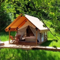 SEC Tents Eco-friendly Antiseptic Wood Frame Waterproof Oxford Fabric Glamping Outdoor Hotel Resort Luxury Safari Tent for Sale