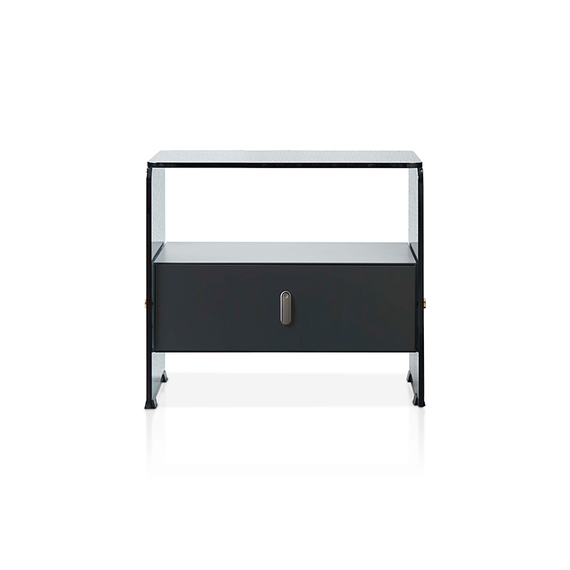 Light and simple glass bedside table