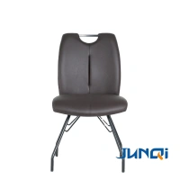 Wholesale Furniture Factory Outlet New Design Metal Leather Light Luxury Dining Chair