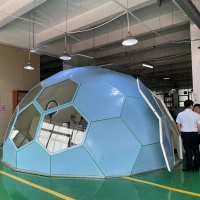 New Design Outdoor Camping Hotel Resort 100% Waterproof Cotton Insulation Winter Igloo House Aluminum Alloy Glamping Geodesic Dome Home