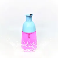 New funnel thread cap foam pump 210ml PET bottle hand washing cleansing bath mousse customized color