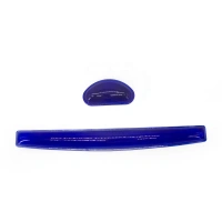 Crystal Transparent Soft Blue Gel Mouse Pad Wrist Rest, Ergonomic Design, Stain and Water-resistant