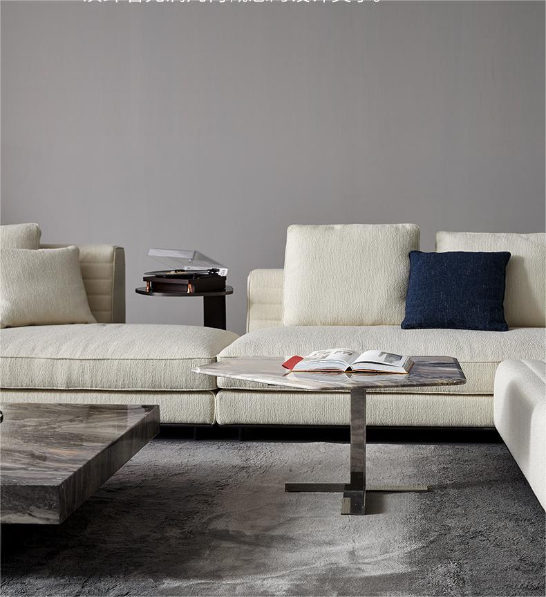 Italian simple imported Venetian brown marble coffee table