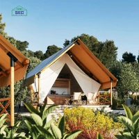 SEC tents glamping tents waterproof luxury hotel 2 person canvas hotel desert tent camping