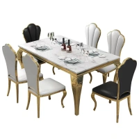 gold golden banquet wedding rose metal reception dining round glass stackable stainless dinning table chair