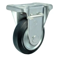 Industrial Medium Heavy Duty Casters black Rubber caster Wheels for factory 75mm 100mm 130mm 150mm 200mm