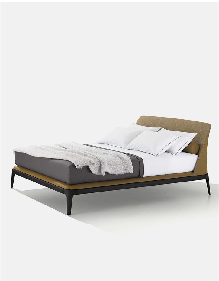 Calieri Designer Italian Minimalist Leather Bed