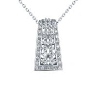 Wholesale european jewelry 925 sterling silver white cz heart shape pendant 925 sterling silver custom gold necklace chain