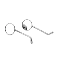 Hot sell For Honda Suzuki Yamaha 1 Pair 10mm 8mm Chrome Plated Shell Round Shaped Motorcycle Scooter Rearview Side mirror