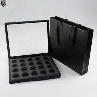 Wholesale China box black clear window acrylic display food packaging gift custom logo tea coffee packaging box
