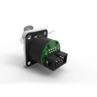 Indoor Industrial Ethernet Connector Straight Plug 8p Horn Male Female Rj45 Connector IP44