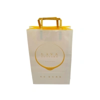 Custom Made White Kraft Paper Chinese Moon Cake Packaging Bag With You Onw Logo