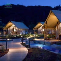 Factory price tent hotel resort outdoor glamping safari tent luxury hotel with bathroom