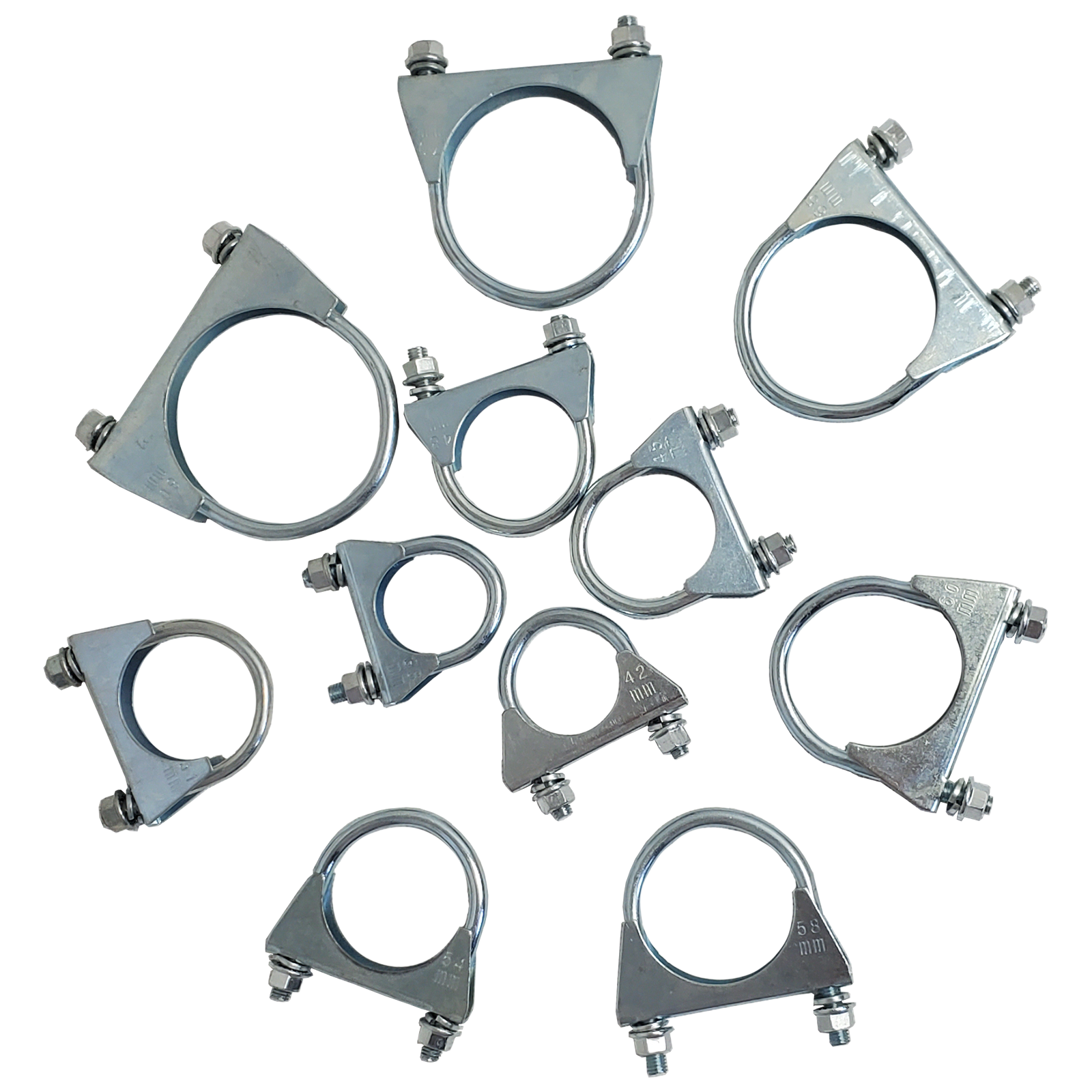 Utype Heavy Duty Saddle Clamp For Muffler Pipe Exhaust Galvanized Carbon Steel U Tape Hose