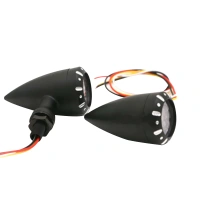Black LED Brake Blinker Light Turn Signal Indicator Light Motorcycle For Harley