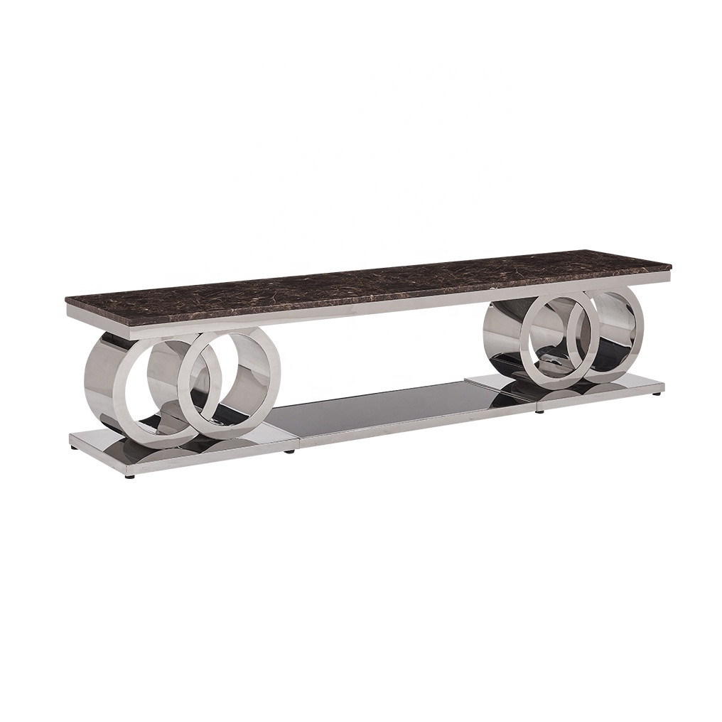 European latest design brown marble top TV stands