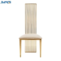Custom fashionable furniture chair metal stainless steel chair high back golden chair