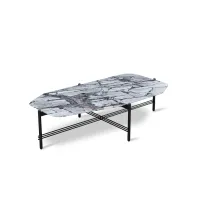 Moderna combinação de mesa de centro de mármore de mármore leve e leve em forma de mesa de centro