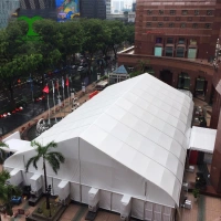 Event tents 30m * 50m european style design tfs tents for food festival party reception with air conditioner decoration trade show tent