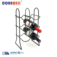 Factory Wholesale Cheapest Chrome Mounted Freestanding Wine Rack with Shelves