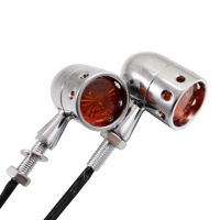 High Quality CNC Machined Aluminum Turn Signal Lights Indicator Light Retro Chopper Motorcycle Retro Custom