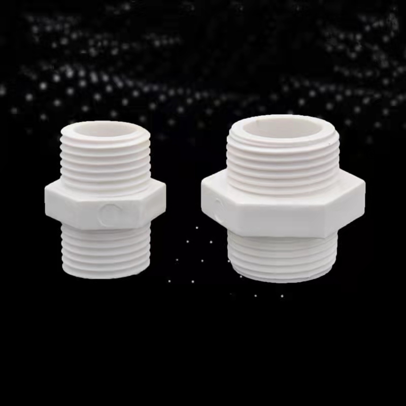 1/2 Inch White PVC Pipe BSP Male Threaded Nipple Plastic Fittings for ...