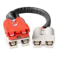 SED Plug Heavy Duty Double Adapter Lead 8B&S Twin Cable Connector 50A Grey 12V