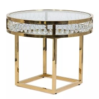 High quality gold frame coffee table luxury cake display table for wedding party