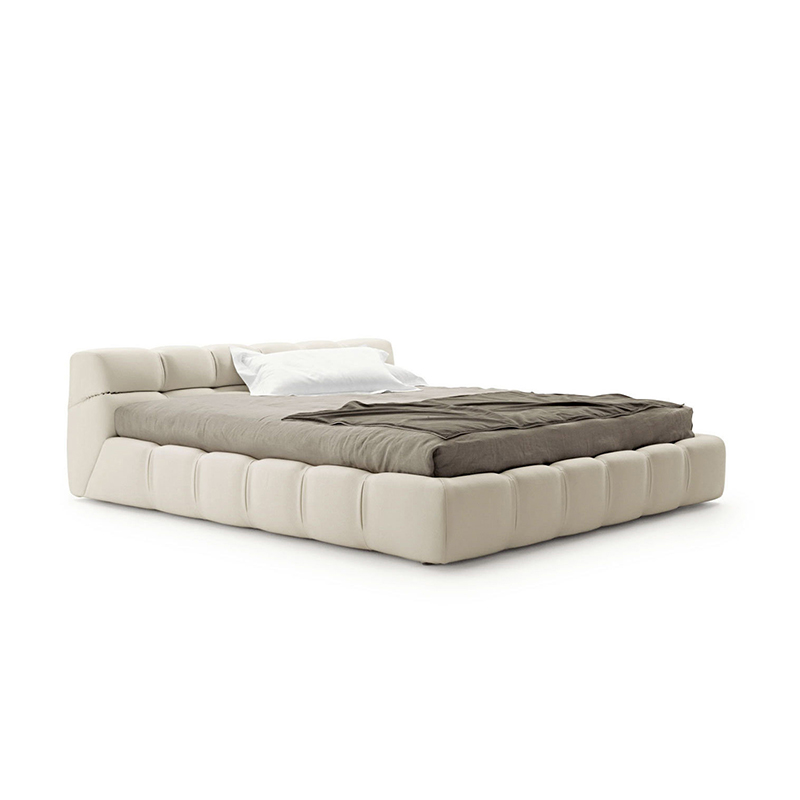 Bread bed puff bed modern minimalist cream bed